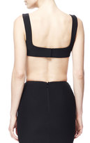 Thumbnail for your product : Alexander McQueen Crepe Bra Top, Black