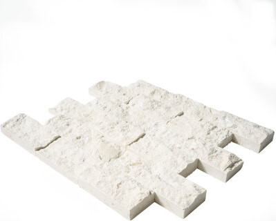 Parvatile Fossil Stone 2" x 4" Limestone Brick Joint Mosaic Wall & Floor Tile