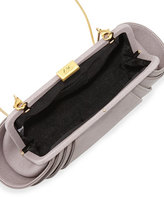 Thumbnail for your product : Zac Posen Angled Saffiano Leather Clutch Bag, Thistle