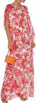Thumbnail for your product : Roberto Cavalli Draped Printed Silk-voile Maxi Dress