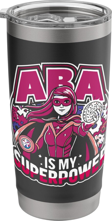 ABA Therapist SteMi Apparel Applied Behavior Analysis Behavior Analyst ABA Therapist Stainless Steel Insulated Tumbler