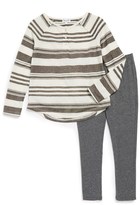 Thumbnail for your product : Splendid Stripe Tee & Leggings (Toddler Girls & Little Girls)