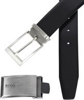 Thumbnail for your product : HUGO BOSS Black leather belt gift set