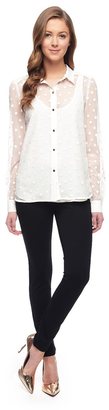 Juicy Couture Dotted Mesh Shirting
