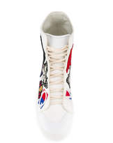 Thumbnail for your product : Alexander McQueen patch detailed hi-top sneakers