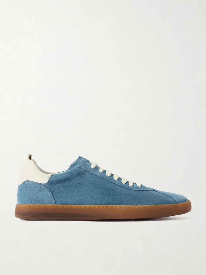 Officine Creative Halo 001 Leather-Trimmed Suede Sneakers