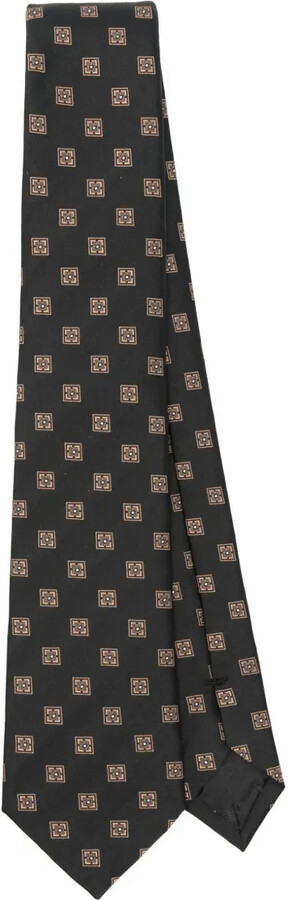 Emporio Armani Pattern-Jacquard Silk Tie