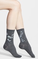 Thumbnail for your product : K. Bell Socks Socks 'Cat Face' Crew Socks