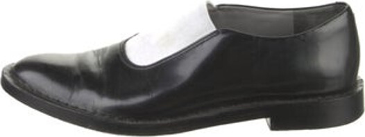 Alexander Wang Leather Oxfords Black Semi-Pointed Toes Buckle Closure at Sides Includes Dust Bag Unfortunately due to restrictions this item may not be eligible for shipping in all areas.