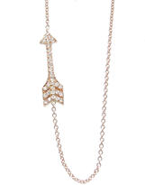Thumbnail for your product : Jennifer Meyer Small Diamond Arrow Necklace - Rose Gold