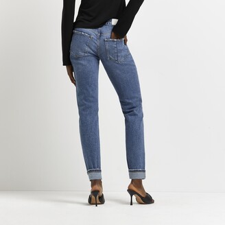 River Island Womens Blue low rise straight jeans
