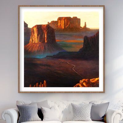 Lark Manor Monument Valley Tribal Park Print - Modern Brown Framed Art
