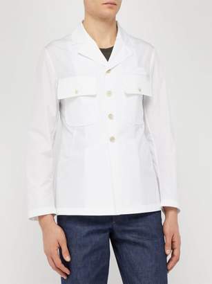 Maison Margiela Panelled Cotton Shirt - Mens - White