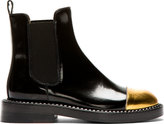 Thumbnail for your product : Marni Black Leather Gold Toe Chelsea Boots