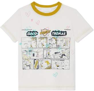 Burberry Kids Comic Strip Print Cotton T-shirt