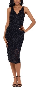 xscape lace midi dress