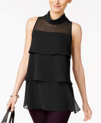 Alfani Tiered Cowl-Neck Top, Created for Macy's
