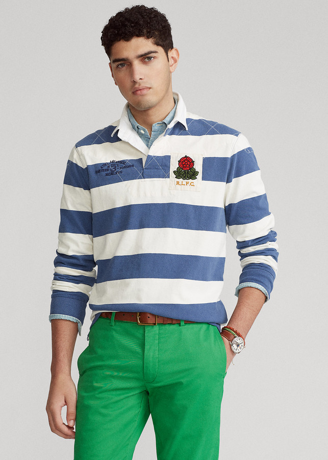 Ralph Lauren Classic Fit Striped Jersey Rugby Shirt ShopStyle