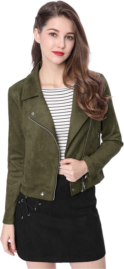 green suede leather jacket