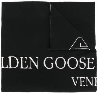 Golden Goose knitted logo scarf