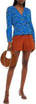 Thumbnail for your product : BA&SH Gathered Floral-print Crepe Top