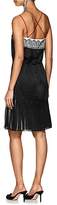 Thumbnail for your product : Alberta Ferretti Women's Floral-Lace-Embellished Silk Minidress - Black
