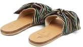 Thumbnail for your product : Brother Vellies X Ace & Jig Burkina Striped Bow Slides - Womens - Black Multi