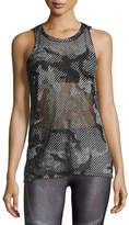 Thumbnail for your product : Terez Sheer Camo Burnout Muscle Tee, Gray