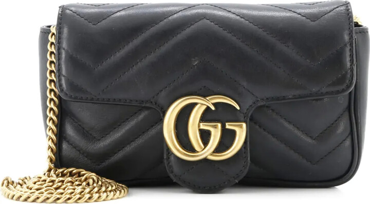 Gucci Pre-Owned GG Marmont Flap Bag Matelasse Leather Super Mini crossbody bag