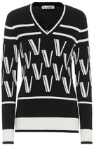 Thumbnail for your product : Valentino intarsia wool and cashmere sweater