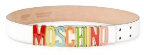 Moschino Rainbow Logo Leather Belt