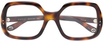 Gucci Eyewear tortoiseshell squared glasses