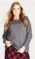 Thumbnail for your product : City Chic Hashtag Sweatshirt