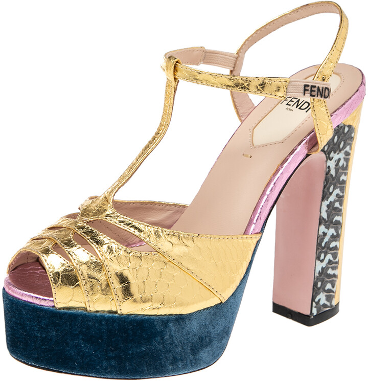 fendi multicolor sandals