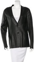 Thumbnail for your product : Elie Tahari Leather Narrow Lapel Blazer w/ Tags