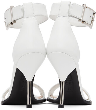 Alexander McQueen White Double Strap Sandals