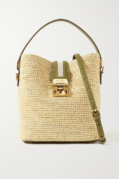 raffia bucket bag