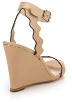Thumbnail for your product : Loeffler Randall Piper Scallop Leather Wedge Sandals