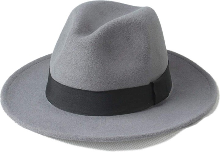 Scherry Big Size 100% Wool Men Felt Trilby Fedora Hat for