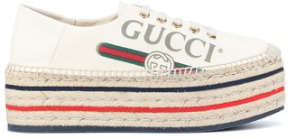 Gucci Logo canvas espadrilles