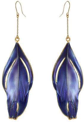 Aurélie Bidermann 18K Gold-Plated Feather Earrings