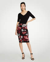 Thumbnail for your product : Ann Taylor Petite Winter Floral Jacquard Sweater Pencil Skirt