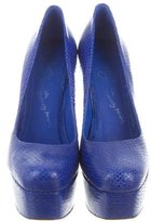 Thumbnail for your product : Alice + Olivia Embossed Platform Pumps w/ Tags