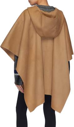 Theory Belted wool-cashmere melton poncho