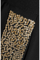 Thumbnail for your product : Alice + Olivia Alice Olivia - Linda Embellished Crepe Wide-leg Pants - Black