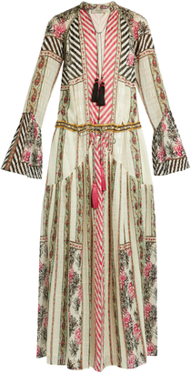 Etro Drawstring-waist paisley-print silk gown