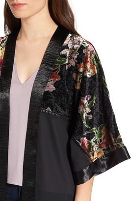 Love, Fire Women's Burnout Floral Kimono
