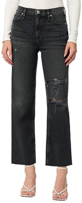 Hudson Remi High-Rise Distressed Straight Crop Jeans