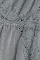Thumbnail for your product : Eberjey Adela Embroidered Point D'esprit And Stretch-modal Chemise