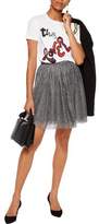 Thumbnail for your product : RED Valentino Pleated Metallic Embellished Tulle Mini Skirt